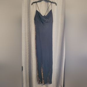 Size 12 White House Black Market gold and black formal dress